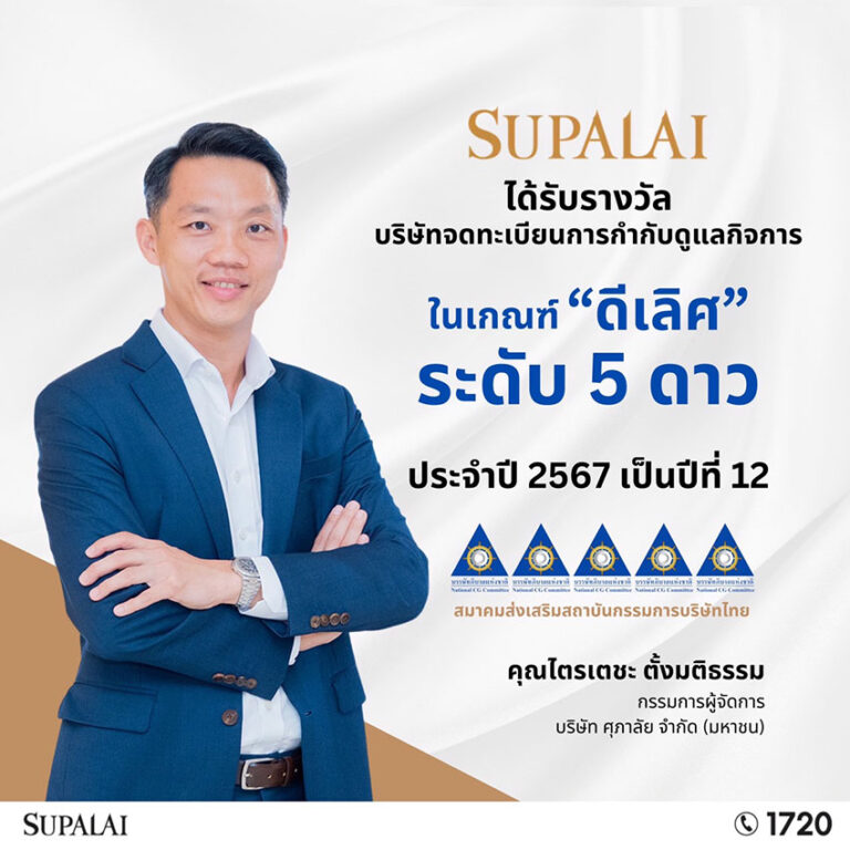 ศุภาลัย คว้าอันดับในกลุ่ม “ดีเลิศ” ต่อเนื่องปีที่ 12